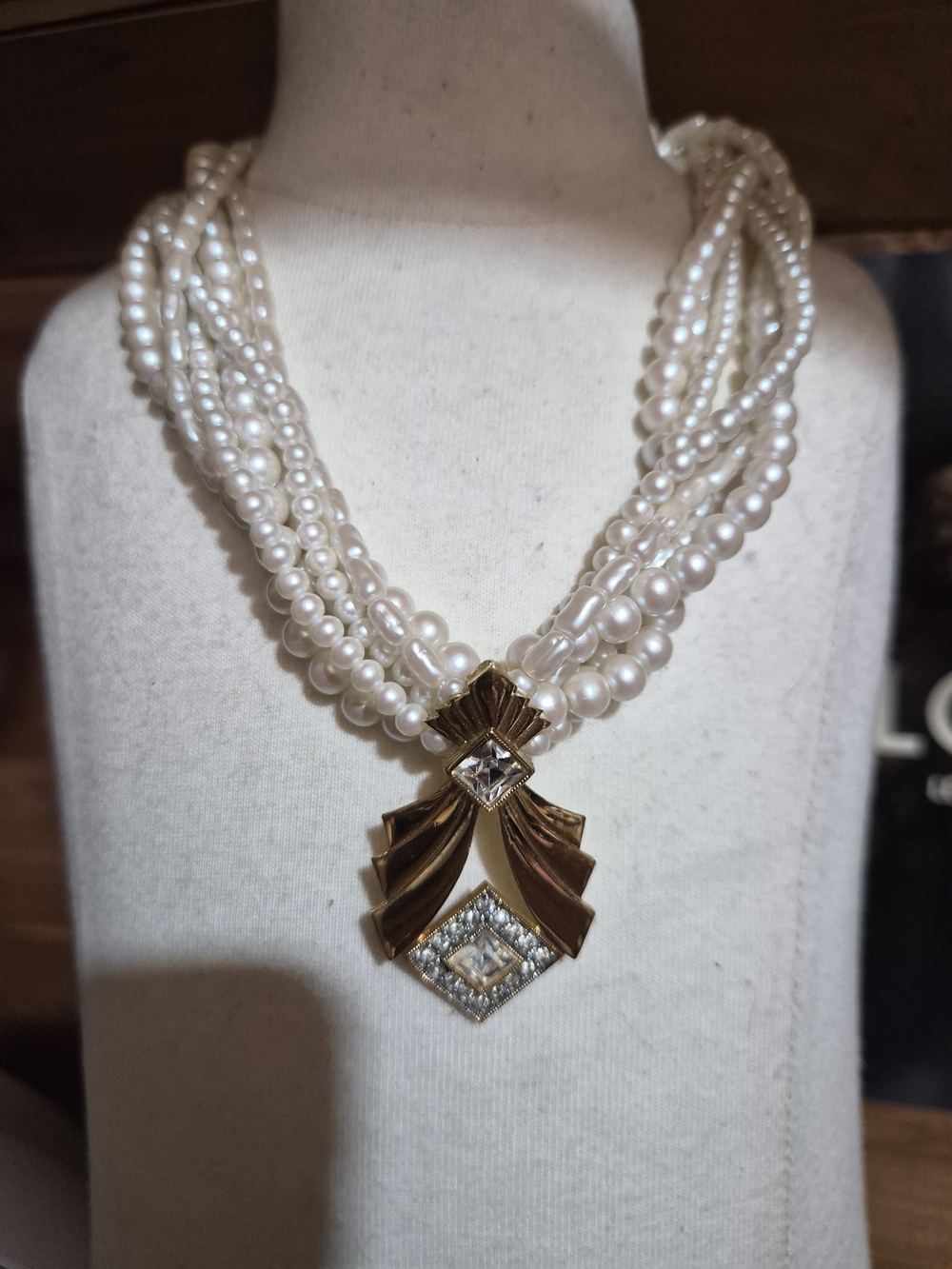 Very Rare Runway Givenchy Multi-Strand White Pearl Necklace